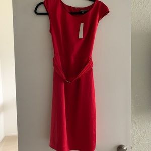 Adrienne Vittadini Red dress with removable belt